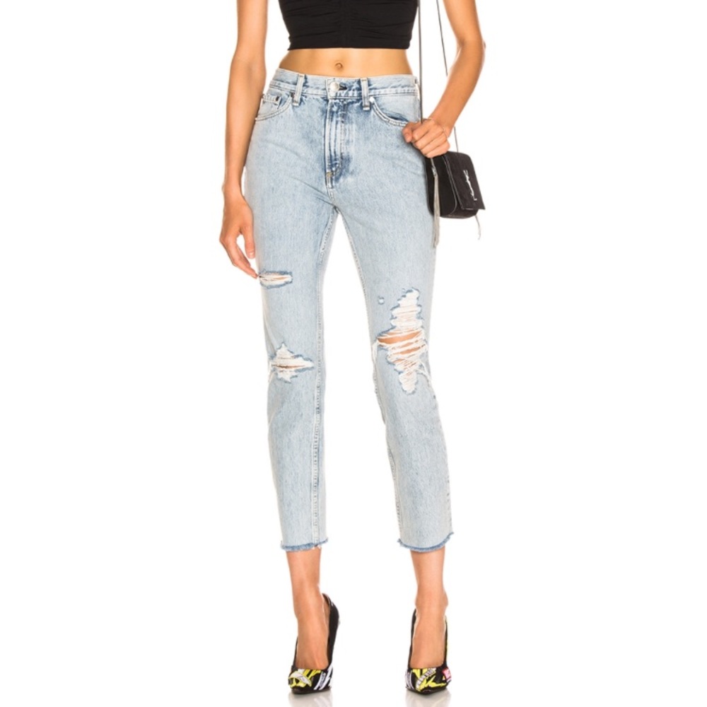 Rag&Bone Mdson w/hole high rise skinny sz29 NWT